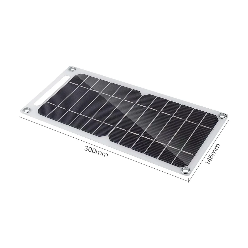 35W Waterproof Solar Panel with USB – Portable Charger for Outdoor Hiking, Camping, and Mobile Devices (6.8V)