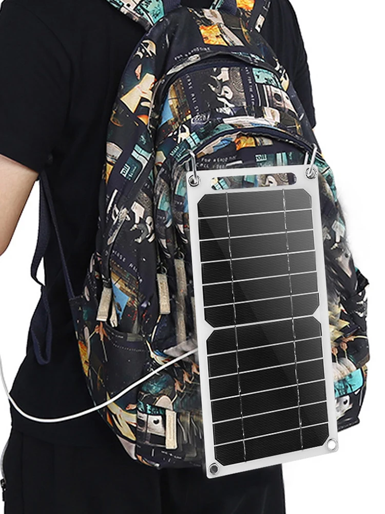 35W Waterproof Solar Panel with USB – Portable Charger for Outdoor Hiking, Camping, and Mobile Devices (6.8V)