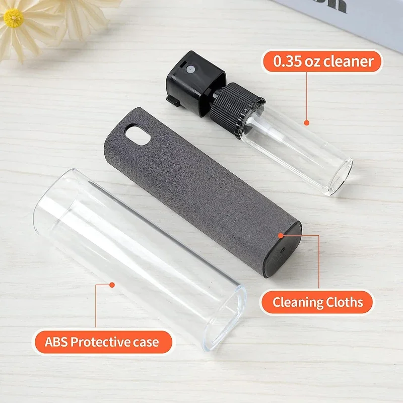 2-in-1 Portable Screen Cleaner Spray with Microfiber Wipe