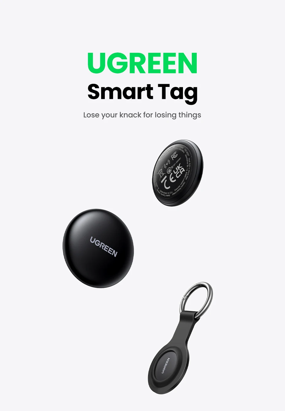 UGREEN SmartTrack Link – Apple Find My Bluetooth Tracker for Keys & Luggage