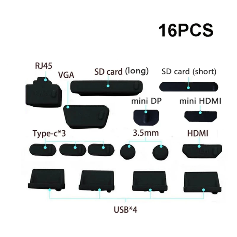 Black 16pcs